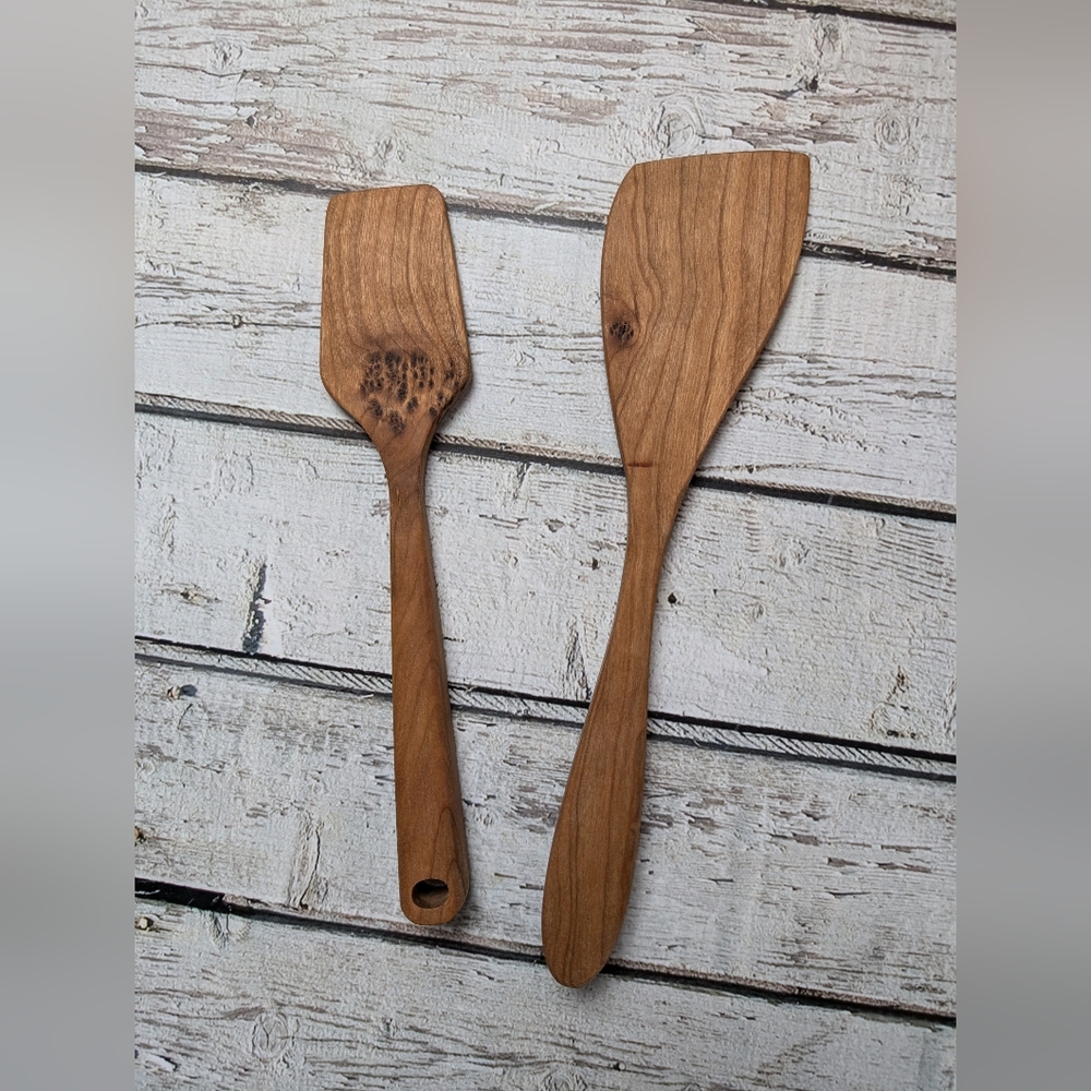 Handmade Cherry Wood Spatula Set